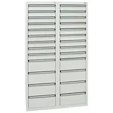 stumpf metall Schubladenschrank 26 Schubladen Metall lichtgrau