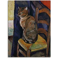 Artland Wandbild »Skizze Stuhl sitzende Katze.«, Haustiere, (1 St.), als Leinwandbild, Poster, Wandaufkleber in verschied. Größen Artland Farbe Bild(er): bunt