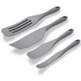 Tongjude Silikon-Spatel-Set, hitzebeständiges Kochutensil für antihaftbeschichtetes Kochgeschirr, Servieren, Backen, Schneebesen, Schlagen, Schöpfen, Verteilen, 4 Stück