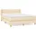vidaXL Boxspringbett 140 x 200 cm Creme