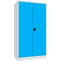 Pavoy Schwerlastschrank, Trennwand, 6 Fachböden a 120 kg, 4 Schubladen, RAL 7035/5012