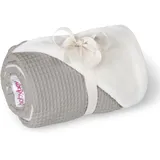 babybay babybay® Kuscheldecke 75x100 cm, Waffelpiqué, weißgrau