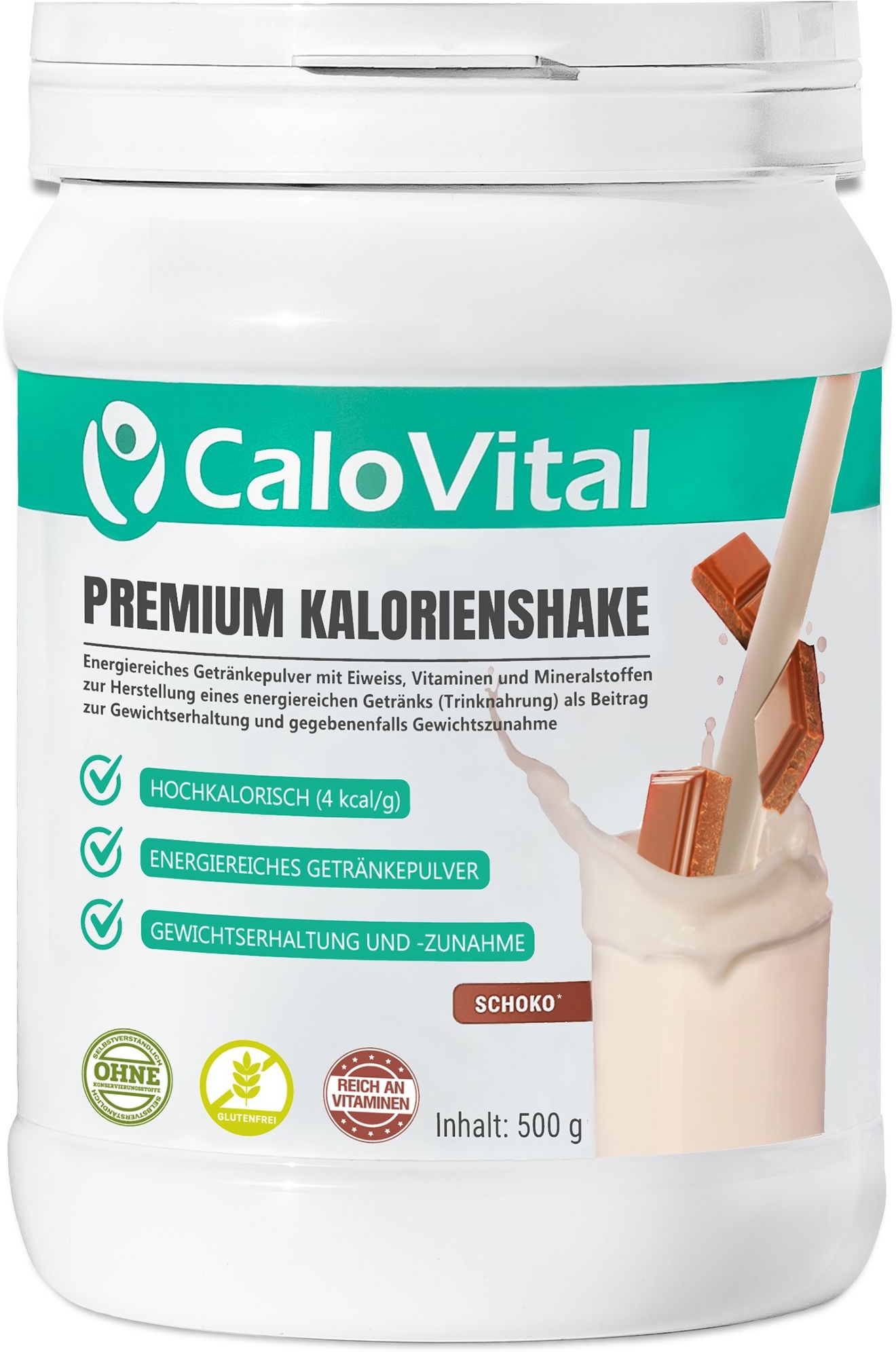 CaloVital | Hochkalorische Trinknahrung für Gewichtszunahme Pulver 500 g