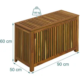 Relaxdays Gartenbox 90 x 60 x 50 cm Braun/Bronze