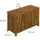 Relaxdays Gartenbox 90 x 60 x 50 cm Braun/Bronze