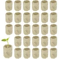 Ohyer 30 Stück Rockwool Cube Steinwolle Plugs Erde Sämlingsblock