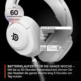 SteelSeries Arctis Nova 5P Wireless PlayStation Weiß