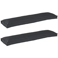 VidaXL Palettenkissen für Bank 2 Stück Schwarz 150x40x8 cm