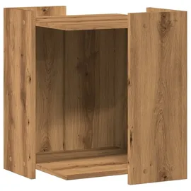 vidaXL Katzentoilette Artisan-Eiche 42x42x51 cm Braun