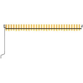 vidaXL LED Automatische Markise 500 x 300 cm gelb/weiß inkl. Windsensor 3069153