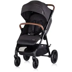 Chipolino Kinderwagen Ultera Buggy klappbar Korb Federung Hinterradbremse Gurt schwarz