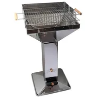 Bilderrahmen Neumann Holzkohlegrill Kingsale, Säulengrill Edelstahl, Gartengrill, Trichtergrill, Silver