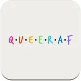 Queer AF LGBTQ+ Untersetzer aus Kork, 1 Stück (95 x 95 mm)