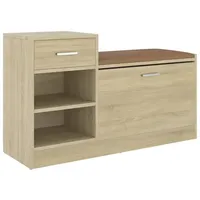 VidaXL Schuhbank Sonoma-Eiche 94,5x31x57 cm Holzwerkstoff