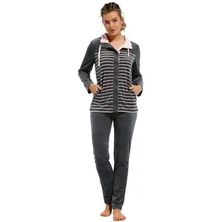 Pastunette Hausanzug Pastunette Damen Nikki Hausanzug (2 tlg) auch in großen Größen grau 46