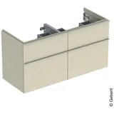 Geberit Waschtischunterschrank 4 Schubladen 118,4 x 61,5 x 47,6 cm Sandgrau