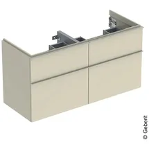 Geberit Waschtischunterschrank 4 Schubladen 118,4 x 61,5 x 47,6 cm Sandgrau