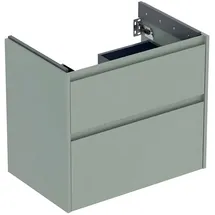 Geberit Waschtischunterschrank 2 Auszüge 69,3 x 60,6 x 44,6 cm Salbeigrün / lackiert seidenmatt