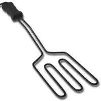 KMUNGDWG Elektrischer Grillanzünder 1500W mit hitzebeständigem Griff, Edelstahl-Grillstarter mit DREI Heizelementen für schnelles Anzünden von Holzkohle oder Gas, chemikalienfreies Zünden,
