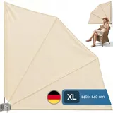DEUBA Balkonfächer 140 x 140 cm beige klappbar