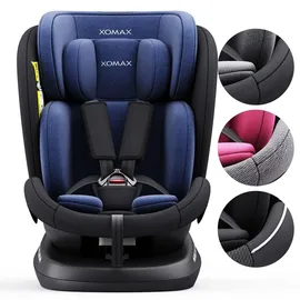 XOMAX 946i Kindersitz drehbar 360° mit ISOFIX, Liegefunktion I mitwachsend I 0-36 kg, 0-12 Jahre, Gruppe 0/1/2/3 I 5-Punkt-Gurt und 3-Punkt-Gurt I Bezug abnehmbar, waschbar I ECE R129