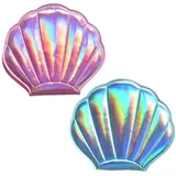 Vergrösserungsspiegel,2 Stück,1X / 2X schminkspiegel mit vergrößerung,Tragbarer Handspiegel als Geschenk,Klappbarer,Reisespiegel für Kosmetik Unterwegs(Mehrfarbig)