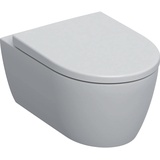 GEBERIT iCon Set Wand-WC Tiefspüler, geschlossene Form, Rimfree, mit WC-Sitz, weiß