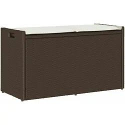vidaXL Outdoor-Sitzbank mit Stauraum und Kissen Braun 100 cm
