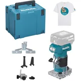 Makita DRT52ZJ DRT52Z Akku-Kantenfräse Fräsmaschine Oberfräse 18V 6mm +Tshirt XL