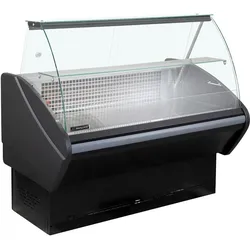 GastroHero Kühltheke RHEA 1090 mm schwarz – mit LED-Beleuchtung & gekühltem Unterbau für optimale Präsentation