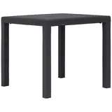 vidaXL Gartentisch Braun 79x79x72 cm Kunststoff Rattan-Optik