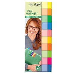 SIGEL MULTICOLOR Haftmarker farbsortiert 10x 50 Streifen