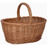 UNUS Weidenkorb Picknickkorb Einkaufskorb Henkelkorb 36x16x26cm(LxHxB) braun