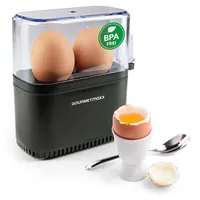 GOURMETmaxx Eierkocher 2 Eier + Messbecher Schwarz
