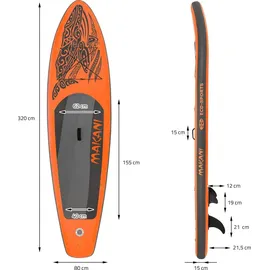 ECD Germany SUP Board Makani 320 x 80 x 15 cm orange