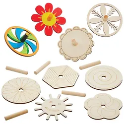 Kreisel aus Holz  (pro Set 9)
