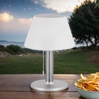 Licht-Erlebnisse LED Außenlampe Solar Edelstahl 28 cm hoch IP44
