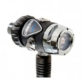 Cressi Erwachsene Atemregler Mc9-sc Compact Pro - Din 300, Schwarz/Silber, HX782100