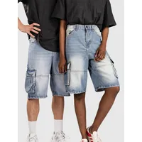 URBAN CLASSICS Relaxed Cargo Kurze Jeans - New Light
