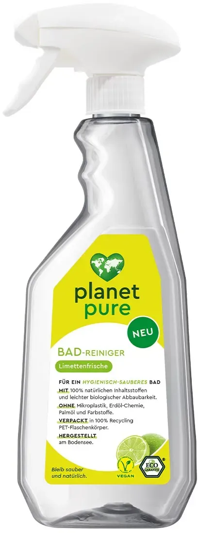 PLANET PURE Bad-Reiniger Limettenfrische Spray für ein hygienisch sauberes Bad