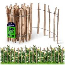 Kadax Staketenzaun 500 x 50 cm Haselnuss