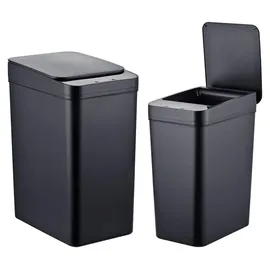 Relaxdays Mülleimer 15 l Schwarz