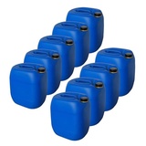 kanister-vertrieb® 9 Stück 30 L Kanister Wasserkanister Kunststoffkanister blau DIN61 + Etiketten