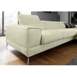 W.Schillig Eckcouch Mikrofaser 3-Sitzer Beige