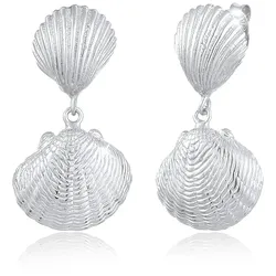 Elli Ohrhänger Herz-Muschel Sommer Strand 925 Silber Damen 