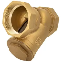tecuro Schrägsitz-Schmutzfänger Absperrventil Messing 1,0 mm