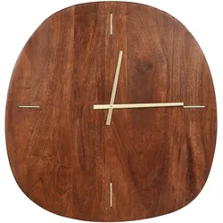 Wanduhr Mangoholz 59 x 60 cm dunkelbraun TAPTI