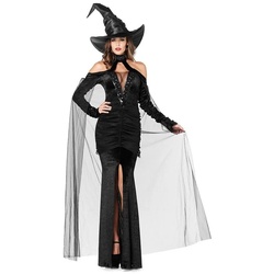 Leg Avenue Kostüm Verführerische Zauberin, Elegantes Hexen-Outfit mit magischem Charme schwarz L