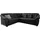 sit&more Ecksofa 262x90x212cm "Savona Naturleder schwarz