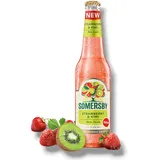 Somersby Strawberry Kiwi Beer 24 x 0,4l mit 4,5% Vol - 9.6 l - rot